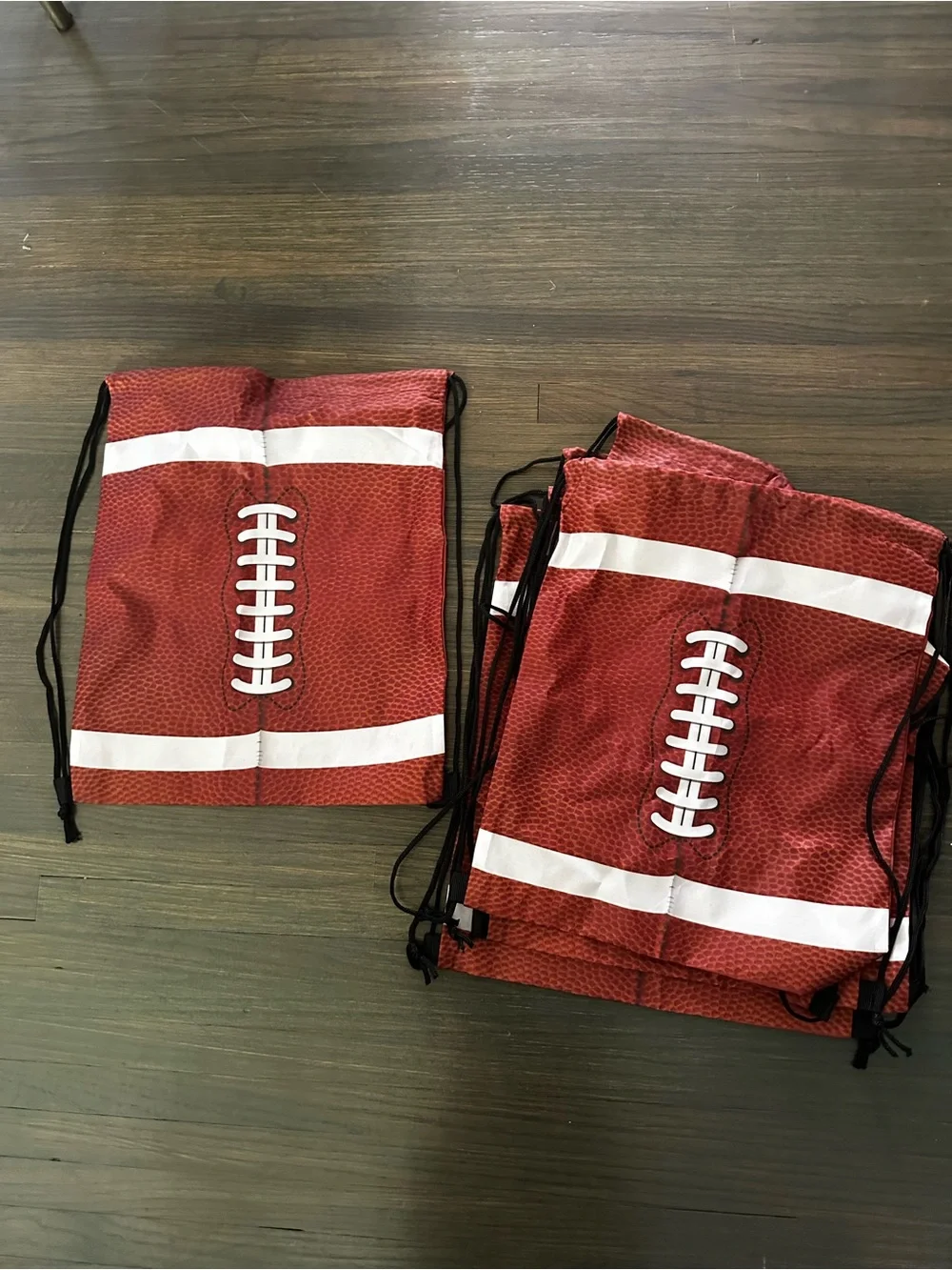 Lot of 7 Football Drawstring Gym Bag Birthdsy Party Team Favors NFL